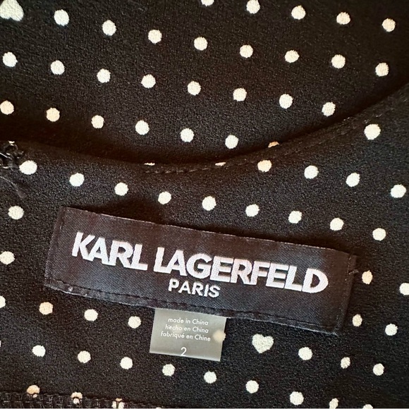 KARL LAGERFELD Black and White Midi Dress - Picture 10 of 13